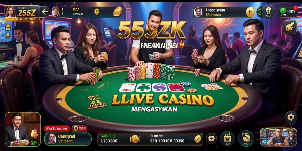 Tampilan gameplay Live Casino yang mendebarkan dan interaktif.
