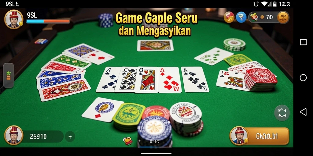Tampilan gameplay Gaple yang seru dalam 9SL.