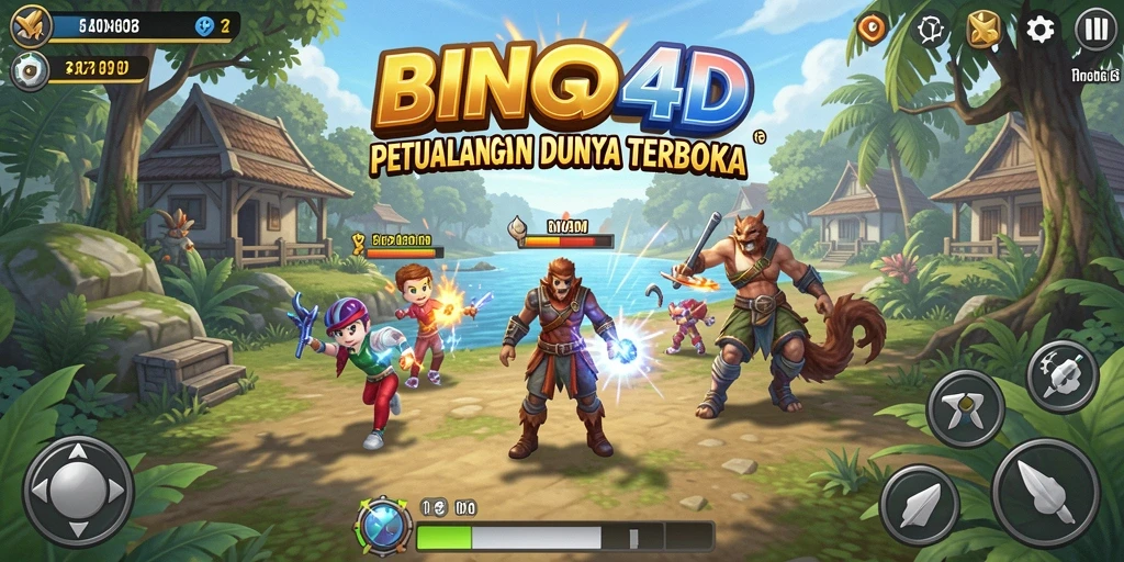 Tampilan menarik dari gameplay Open World BINGO4D yang menyenangkan.