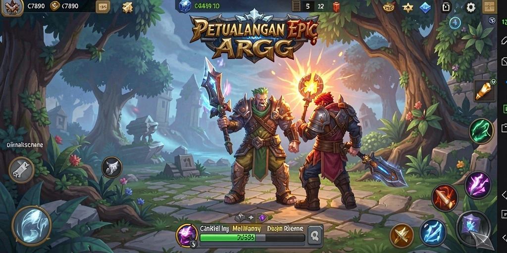 Screenshot gameplay C7890 yang menampilkan pertarungan seru di dunia ARPG.