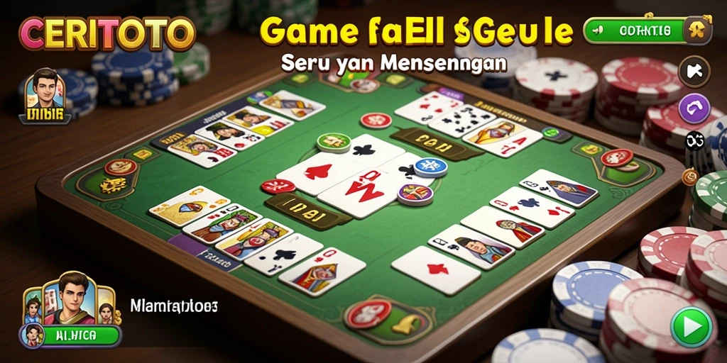 Tampilan gameplay CERITOTO yang menarik dan penuh strategi Gaple.