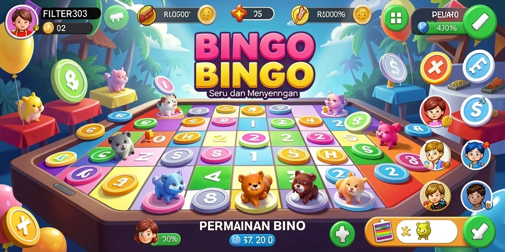Tampilan screenshot yang menunjukkan serunya gameplay Bingo di FILTER303.