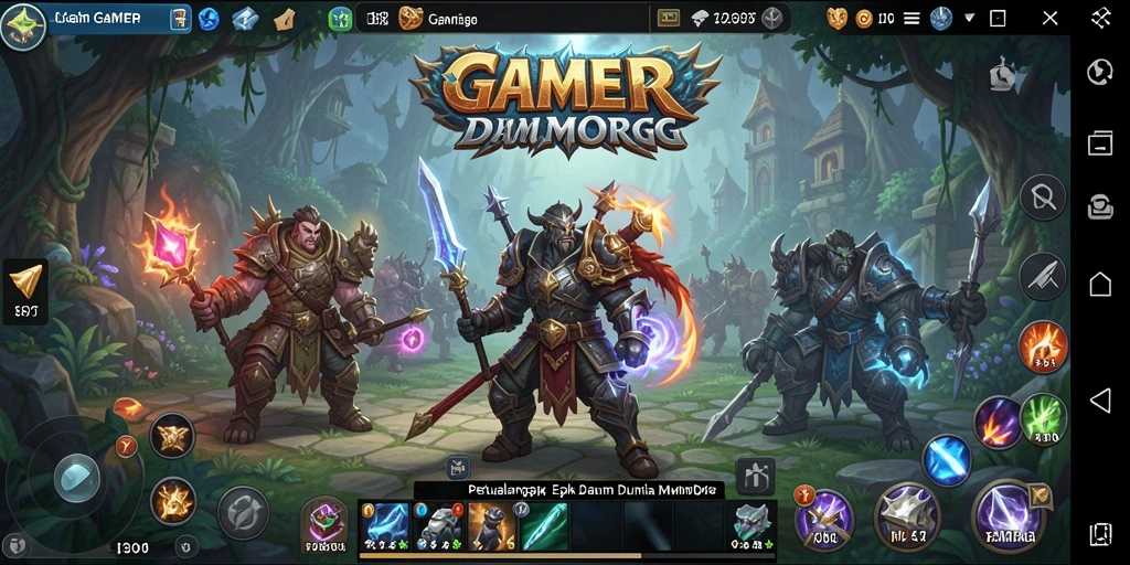 Tangkapan layar GAMERP menampilkan aksi seru dalam petualangan MMORPG.