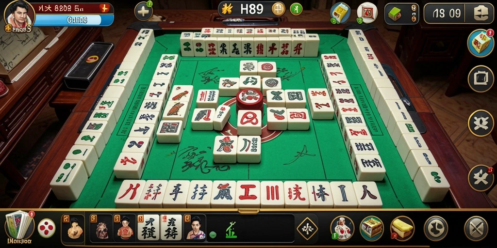 Tangkapan layar H89 menampilkan gameplay Mahjong yang menegangkan dan menyenangkan.