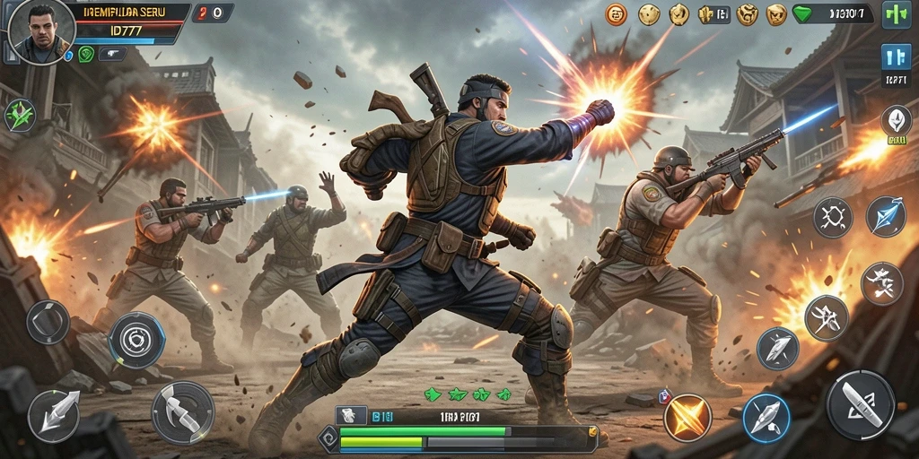 Tampilan menawan dari gameplay Action di ID777.