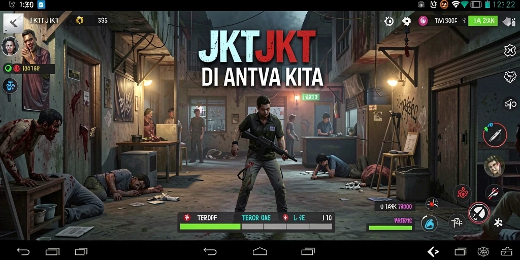 Screenshot gameplay JKTJKT menampilkan suasana Horror yang menegangkan.