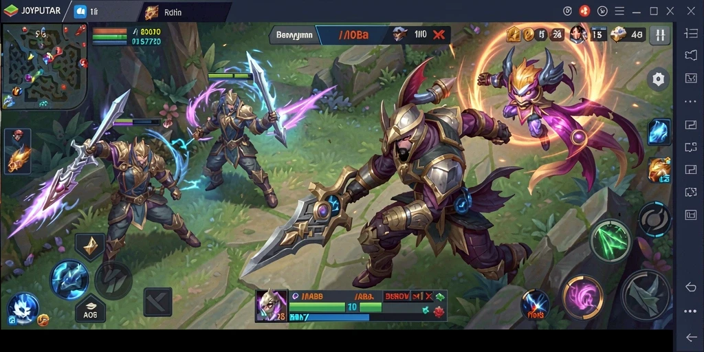 Gameplay seru dalam JOYPUTAR, pertempuran MOBA yang menegangkan.