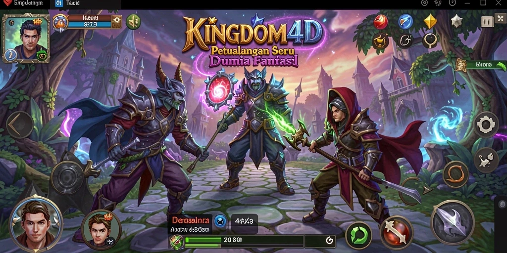 Tampilan gameplay mendebarkan dari KINGDOM4D dengan pertarungan seru.