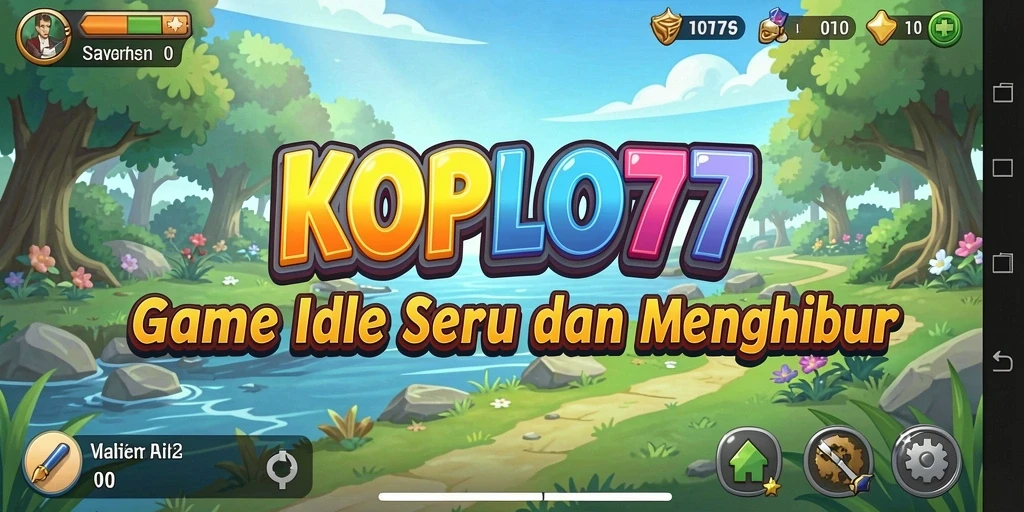Gameplay seru KOPLO77 dengan karakter yang aktif mengumpulkan item.