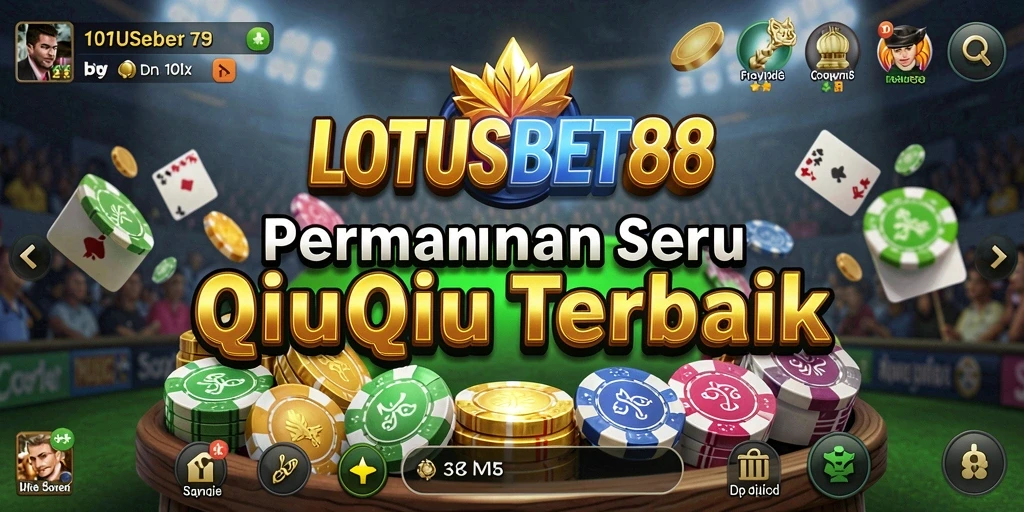 Tampilan gameplay seru di LOTUSBET88 dengan kartu QiuQiu.
