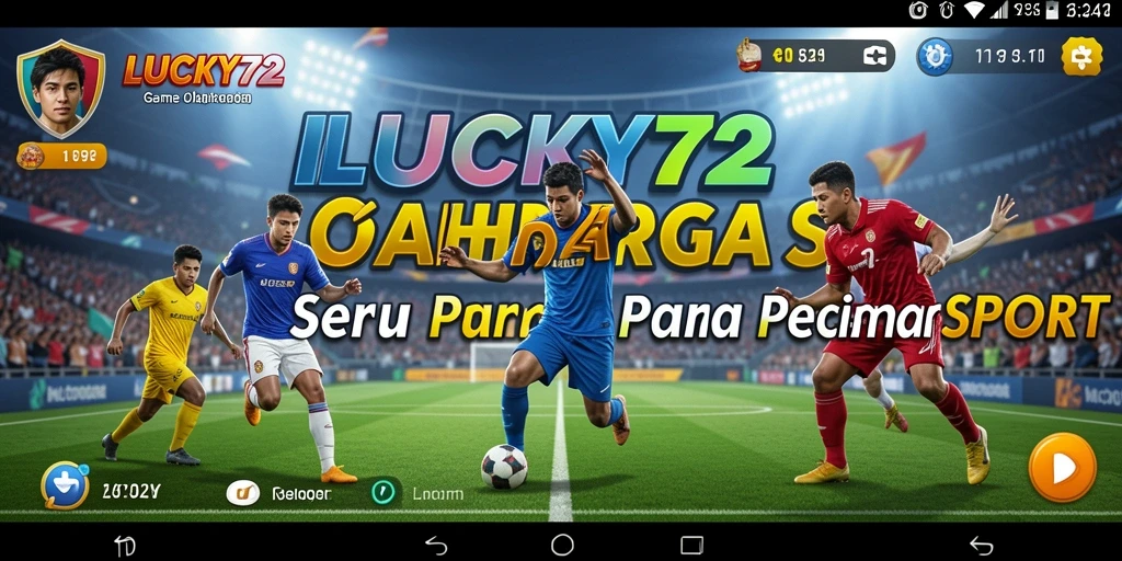 Tampilan gameplay seru LUCKY72 dengan aksi olahraga menegangkan.