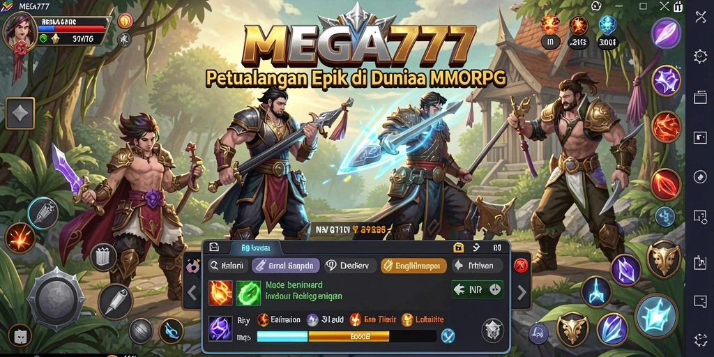 Tampilan menarik dari gameplay epik MEGA777 dalam dunia MMORPG.