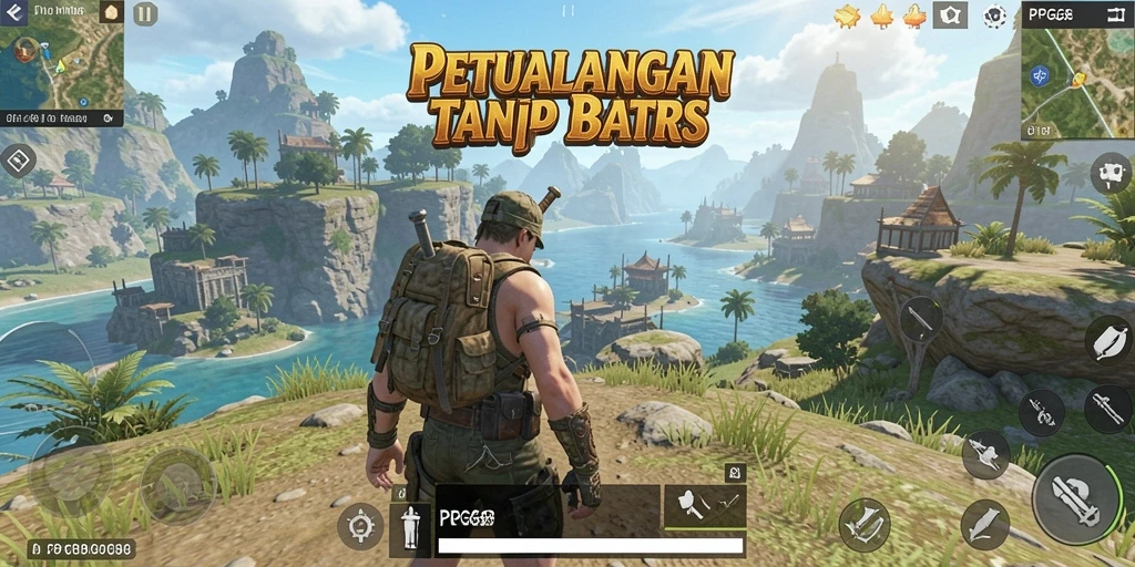 Screenshot PGG68 menampilkan petualangan seru di dunia terbuka.