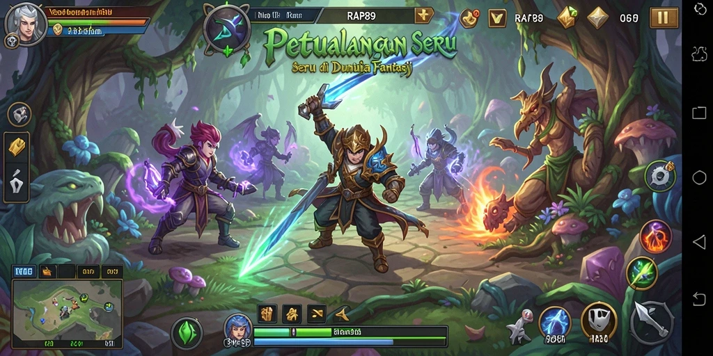 Tangkapan layar gameplay <strong>RAP89</strong> yang menampilkan aksi mendebarkan di dunia fantasi.