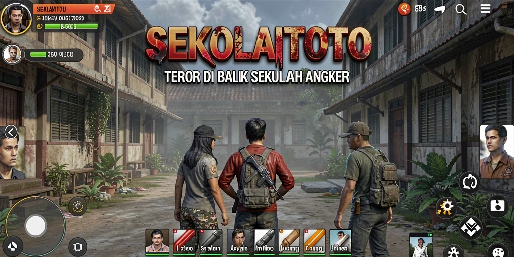 Gameplay menegangkan di SEKOLAHTOTO saat menjelajahi sekolah angker.