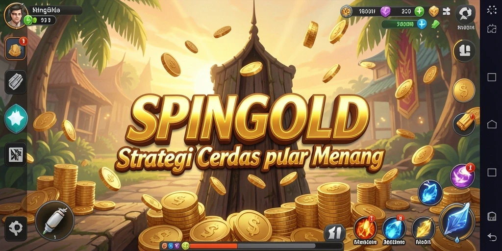 Tangkapan layar gameplay SPINGOLD menunjukkan strategi seru dan interaksi antar pemain.