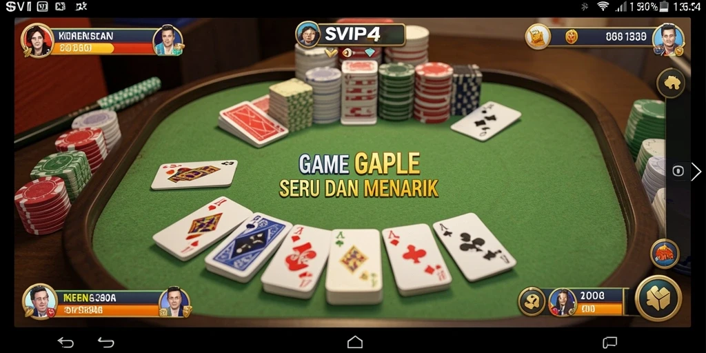 Tampilan gameplay Gaple yang seru dan interaktif di SVIP4.
