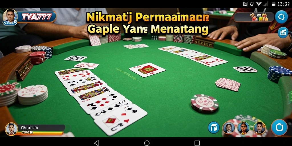Gameplay TYA777 yang seru dan menantang dalam permainan Gaple.