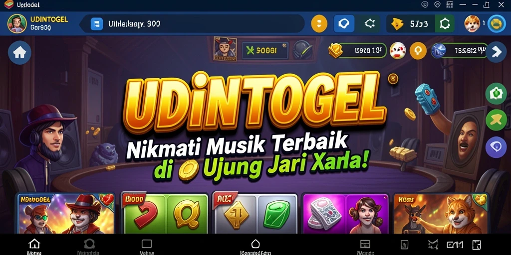 Screenshot utama UDINTOGEL menampilkan antarmuka pengguna yang menarik.