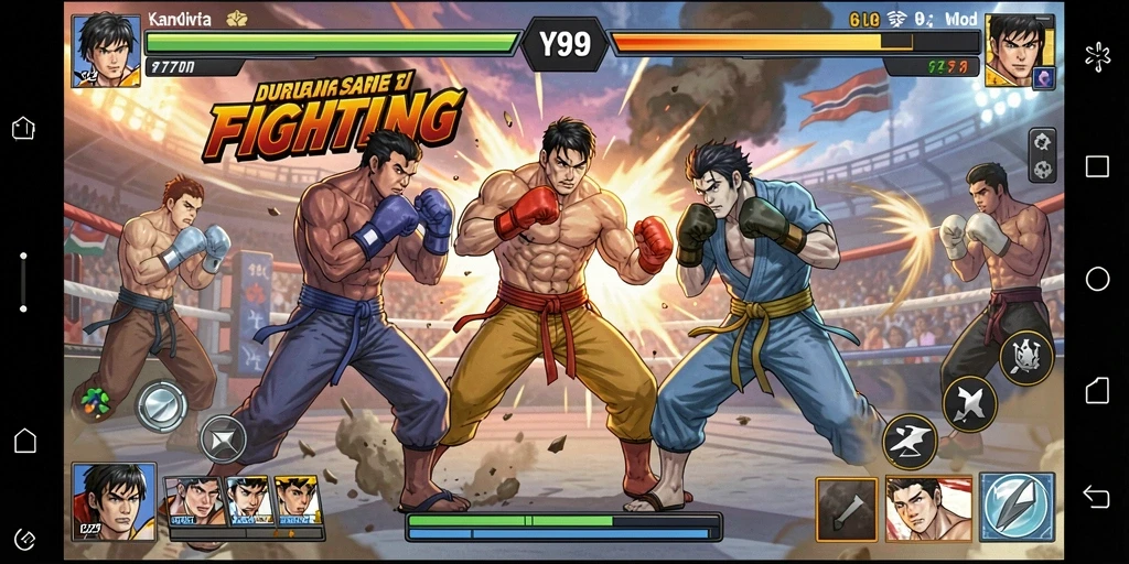 Tampilan utama gameplay Y89 dengan aksi pertarungan yang mendebarkan.