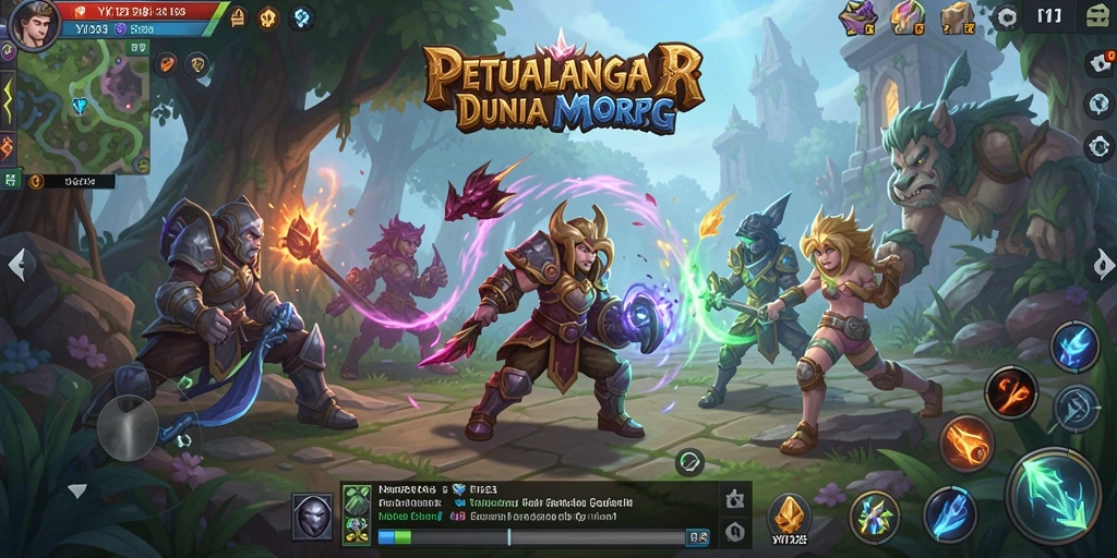 Tampilan gameplay seru dalam dunia MMORPG yang menakjubkan.